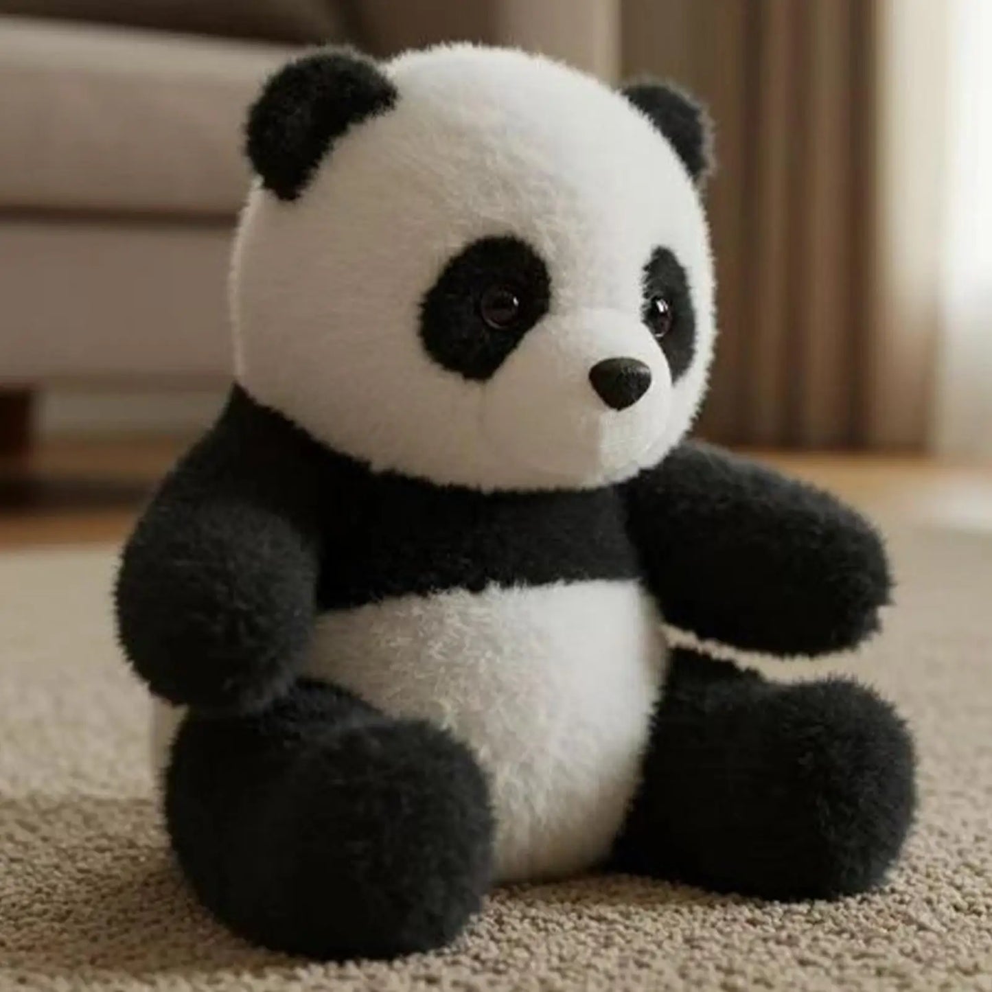 Panda Plush Panda Doll Soft Realistic Doll for Emotional Comfort Stress Hug Support Student Psychology Classroom Nursery Decor
