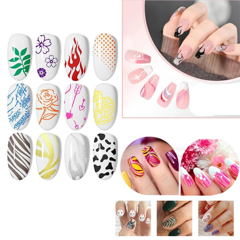 Graffiti 12-Color Nail Art Waterproof Pens