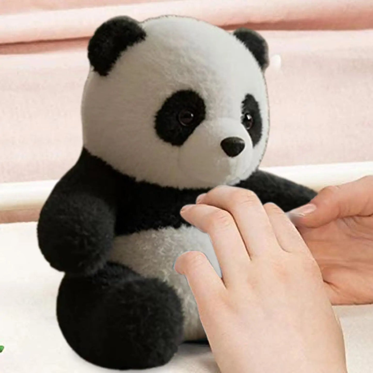 Panda Plush Panda Doll Soft Realistic Doll for Emotional Comfort Stress Hug Support Student Psychology Classroom Nursery Decor