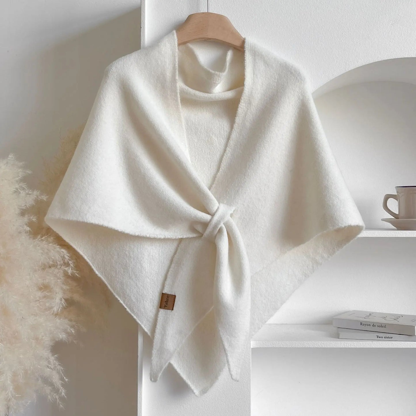 Women Striped Triangle Shawl Cloak Spring Autumn Soft Knitted Warm Loose Scarf NSFZ-20250922003