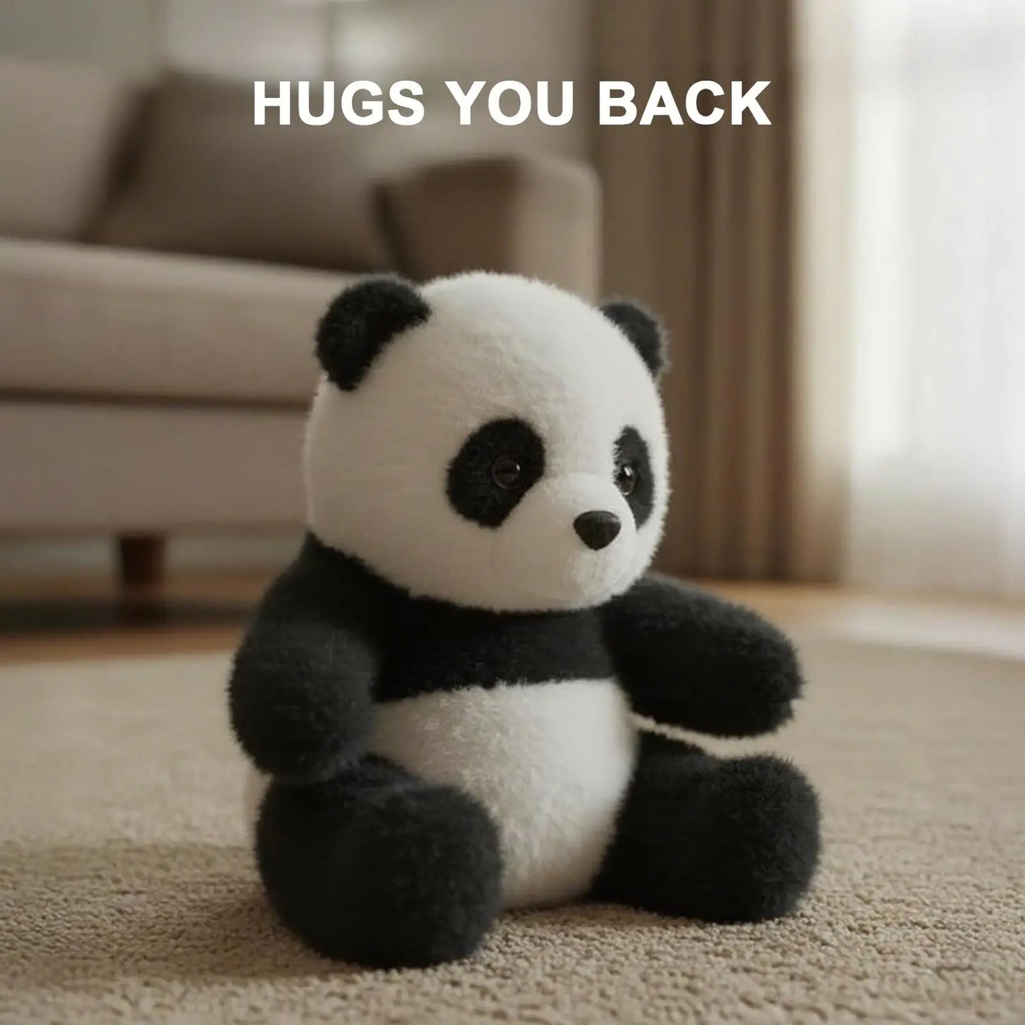 Panda Plush Panda Doll Soft Realistic Doll for Emotional Comfort Stress Hug Support Student Psychology Classroom Nursery Decor