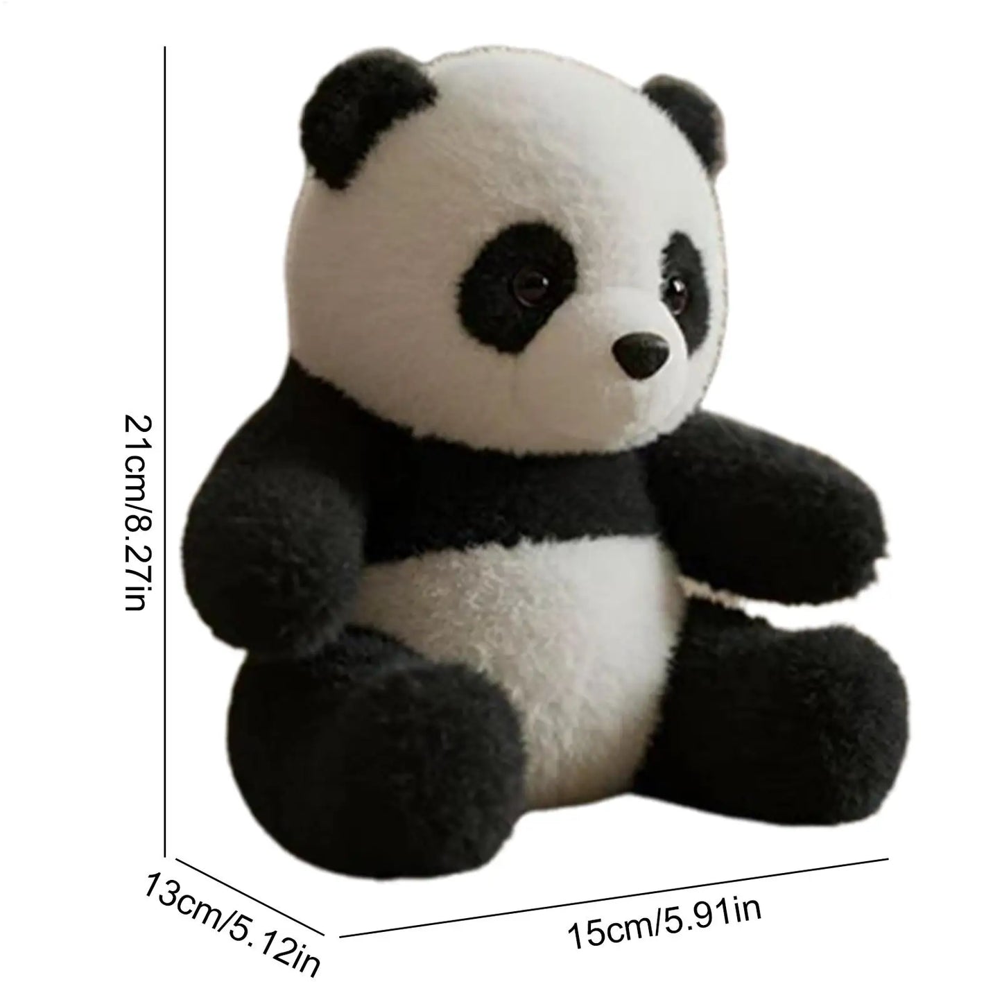 Panda Plush Panda Doll Soft Realistic Doll for Emotional Comfort Stress Hug Support Student Psychology Classroom Nursery Decor