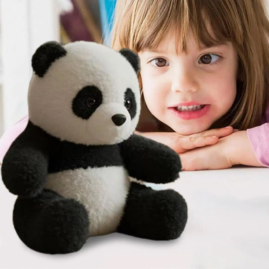 Panda Plush Panda Doll Soft Realistic Doll for Emotional Comfort Stress Hug Support Student Psychology Classroom Nursery Decor