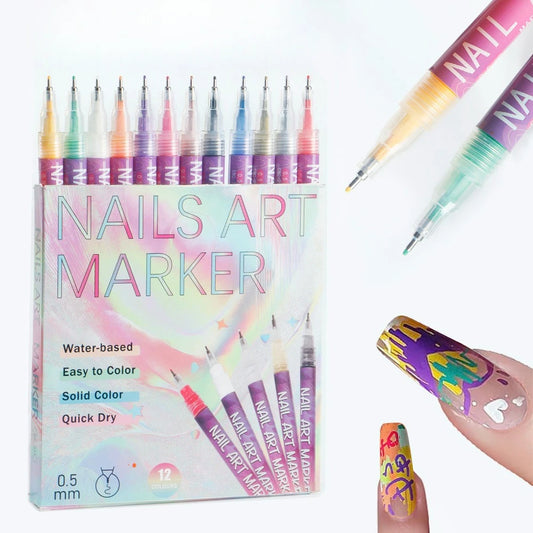 Graffiti 12-Color Nail Art Waterproof Pens