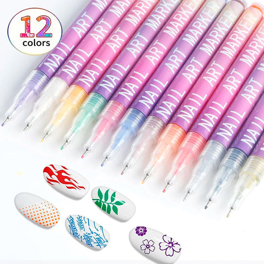 Graffiti 12-Color Nail Art Waterproof Pens
